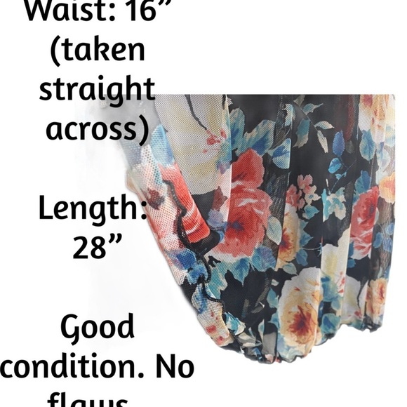 Elizabeth & Nicole Floral Skirt Size XL - Picture 7 of 7